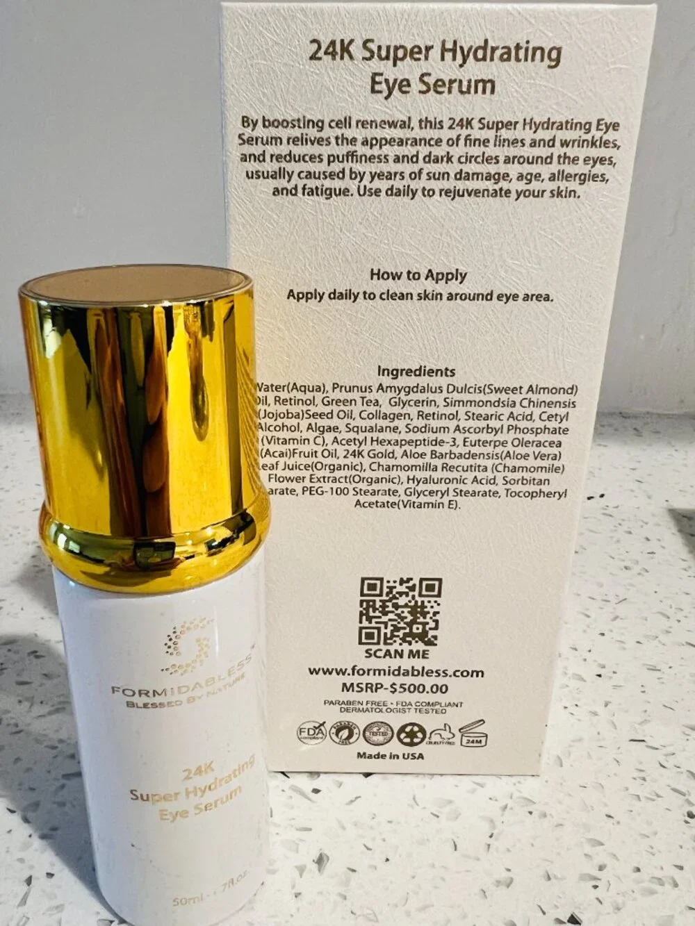 Formidabless 24K Luxury Skincare 4 Piece Set – New